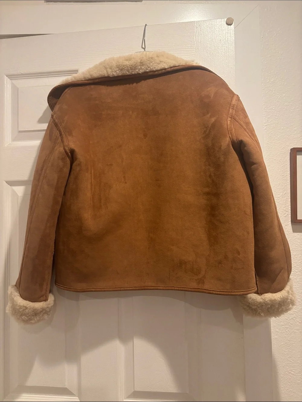 Zara Real Suede Shearling Reversable Jacket in Camel XS - Picture 10 of 10
